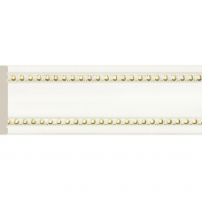 Бордюр Cosca W60(1)-W27G Полистирол Белый с золотом 2400*60*9 мм